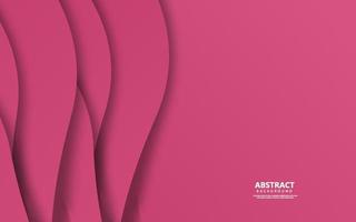 Abstract shape pink color papercut background vector