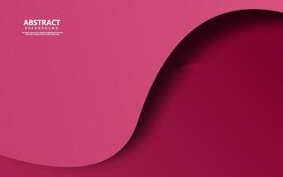 Abstract shape pink color papercut background vector