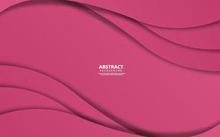 Abstract shape pink color papercut background vector