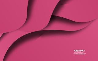 Abstract shape pink color papercut background vector