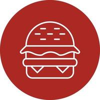 Hamburger Line Circle Multicolor vector