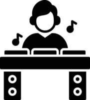 icono de glifo de dj vector