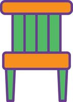Chair Line Filled Two Color vector