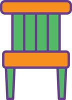 Chair Line Filled Two Color vector