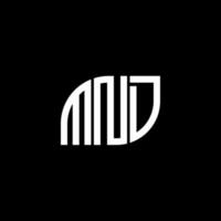 diseño de letras mnd. diseño de logotipo de letras mnd sobre fondo negro. concepto de logotipo de letra de iniciales creativas mnd. diseño de letras mnd. diseño de logotipo de letras mnd sobre fondo negro. metro vector