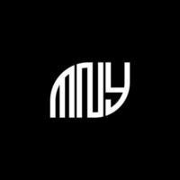 MNY letter logo design on black background. MNY creative initials letter logo concept. MNY letter design. vector