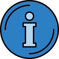 Information Line Filled vector