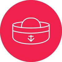 Sailor Hat Line Circle Multicolor vector