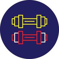 Dumbbell Line Multicolor vector