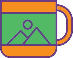Cup Line Filled Two Color vector