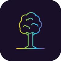 Tree Gradient Icon vector