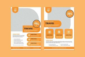 Travel sale flyer template vector