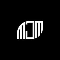 MJM letter logo design on black background. MJM creative initials letter logo concept. MJM letter design. vector