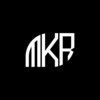 diseño de logotipo de letra mkr sobre fondo negro. concepto de logotipo de letra de iniciales creativas mkr. diseño de letras mkr. vector