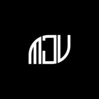 MJV letter logo design on black background. MJV creative initials letter logo concept. MJV letter design. vector