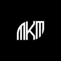mkm letter design.mkm letter logo design sobre fondo negro. concepto de logotipo de letra de iniciales creativas mkm. mkm letter design.mkm letter logo design sobre fondo negro. metro vector
