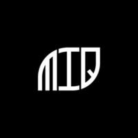 miq letter design.miq letter logo design sobre fondo negro. concepto de logotipo de letra de iniciales creativas miq. miq letter design.miq letter logo design sobre fondo negro. metro vector