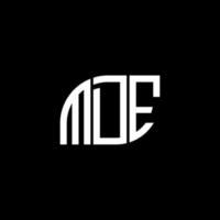 diseño de logotipo de letra mde sobre fondo negro. concepto de logotipo de letra de iniciales creativas mde. diseño de letra mde. vector