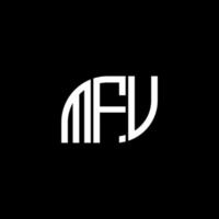 MFV letter logo design on black background. MFV creative initials letter logo concept. MFV letter design. vector