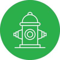 Fire Hydrant Line Circle Multicolor vector
