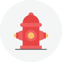 Fire Hydrant Flat Circle vector