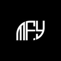 diseño de logotipo de letra mfy sobre fondo negro. concepto de logotipo de letra de iniciales creativas mfy. diseño de letra mfy. vector