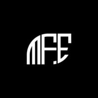 MFE letter logo design on black background. MFE creative initials letter logo concept. MFE letter design. vector