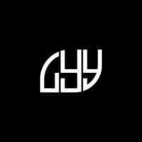 LYY letter logo design on black background. LYY creative initials letter logo concept. LYY letter design. vector