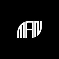 MAN letter logo design on black background. MAN creative initials letter logo concept. MAN letter design. vector