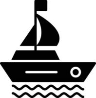 Boat Glyph Icon vector