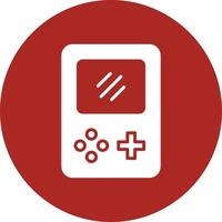Video Console Glyph Circle Multicolor vector