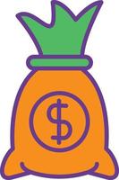 Money Line Filled Two Color vector