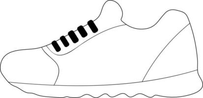 Outline sneakers shoes footwear vector