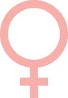 icono de signo femenino vector