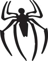 silhouette of a big spider vector illustration