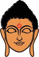 lord buddha's head abstract vector illustration