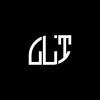 diseño de logotipo de letra llt sobre fondo negro. Concepto de logotipo de letra de iniciales creativas llt. diseño de letra llt. vector