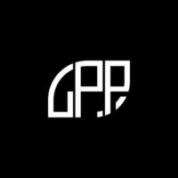 LPP letter logo design on black background. LPP creative initials letter logo concept. LPP letter design. vector