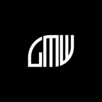 LMW letter logo design on black background. LMW creative initials letter logo concept. LMW letter design. vector