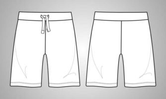 Boys Sweat Shorts pants flat style vector Illustration template