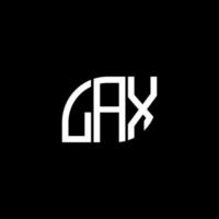 LAX letter logo design on black background. LAX creative initials letter logo concept. LAX letter design. vector