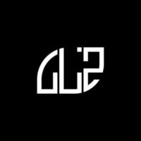 LLZ letter logo design on black background. LLZ creative initials letter logo concept. LLZ letter design. vector