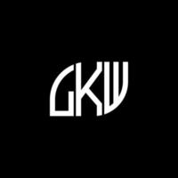 LKW letter logo design on black background. LKW creative initials letter logo concept. LKW letter design. vector