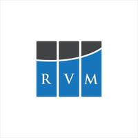 rvm letter design.rvm letter logo design sobre fondo blanco. concepto de logotipo de letra de iniciales creativas de rvm. rvm letter design.rvm letter logo design sobre fondo blanco. r vector