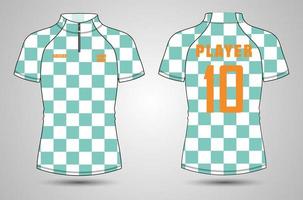 Raglan Short sleeve cycling jersey vector illustration template