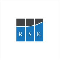 diseño de letras rsk. Diseño de logotipo de letras rsk sobre fondo blanco. concepto de logotipo de letra inicial creativa rsk. diseño de letras rsk. Diseño de logotipo de letras rsk sobre fondo blanco. r vector