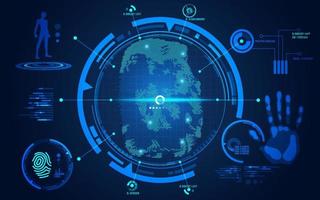 fingerprint biometrics interface vector