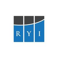 diseño de la letra ryi.diseño del logotipo de la letra ryi sobre fondo blanco. concepto de logotipo de letra de iniciales creativas ryi. diseño de la letra ryi.diseño del logotipo de la letra ryi sobre fondo blanco. r vector