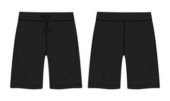 Boys Sweat Shorts pants flat style vector Illustration template