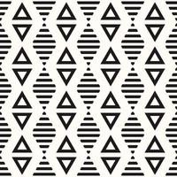 Vector Geometric Seamless Monochrome Pattern